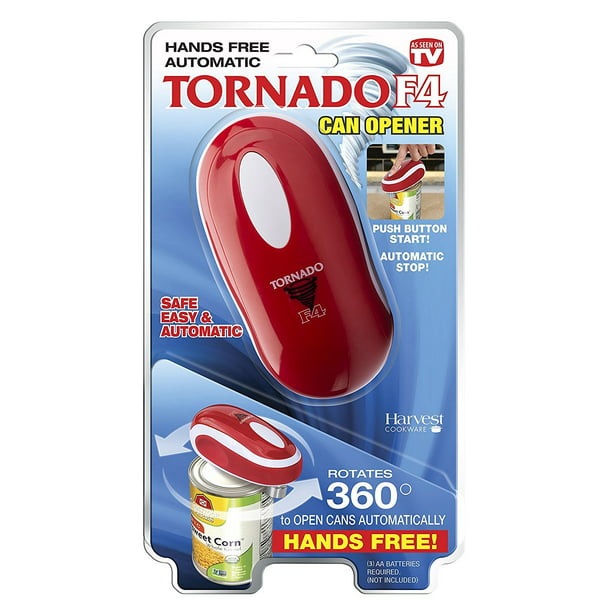 NEW Tornado F4 Electric Can Opener in Red